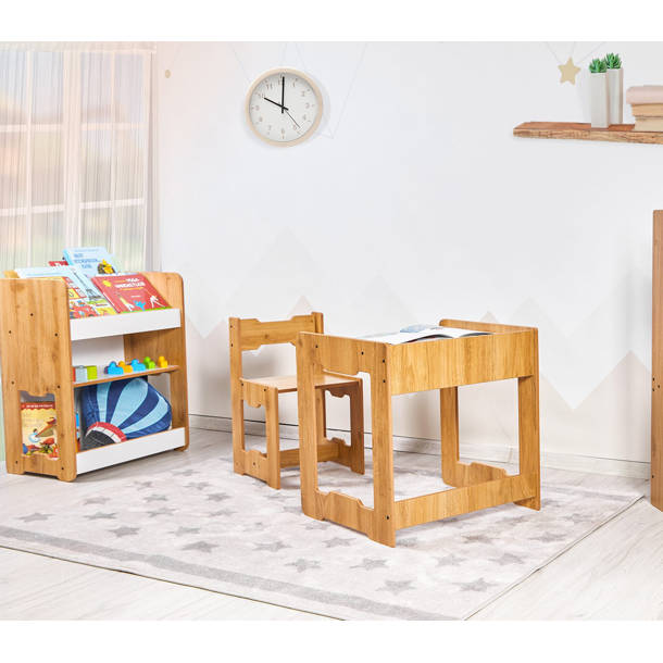 ECR4Kids DryErase Square Activity Table with 2 Chairs, Adjustable